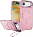 Apple iPhone Air Hoesje MagSafe Back Cover met Camera Stand Roze
