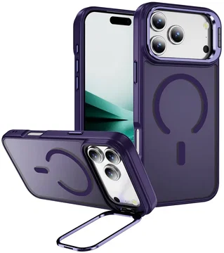 Apple iPhone 18 Pro Max / 17 Pro Max Hoesje MagSafe met Camera Stand Paars