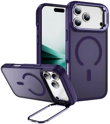 Apple iPhone 18 Pro Max / 17 Pro Max Hoesje MagSafe met Camera Stand Paars afbeelding