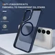Samsung Galaxy S24 Hoesje MagSafe Back Cover met Camera Stand Blauw afbeelding 5