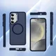 Samsung Galaxy S24 Hoesje MagSafe Back Cover met Camera Stand Blauw afbeelding 10