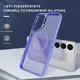 Samsung Galaxy S24 Hoesje MagSafe Back Cover met Camera Stand Licht Paars afbeelding 5
