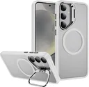Samsung Galaxy S24 Plus Hoesje MagSafe Back Cover met Camera Stand Transparant