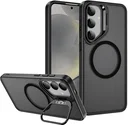 Samsung Galaxy S24 Plus Hoesje MagSafe Back Cover met Camera Stand Zwart