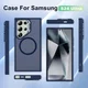 Samsung Galaxy S24 Ultra Hoesje MagSafe Back Cover met Camera Stand Blauw afbeelding 9