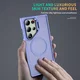 Samsung Galaxy S24 Ultra Hoesje MagSafe Back Cover met Camera Stand Licht Paars afbeelding 10