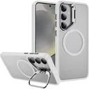 Samsung Galaxy S24 FE Hoesje MagSafe Back Cover met Camera Stand Transparant