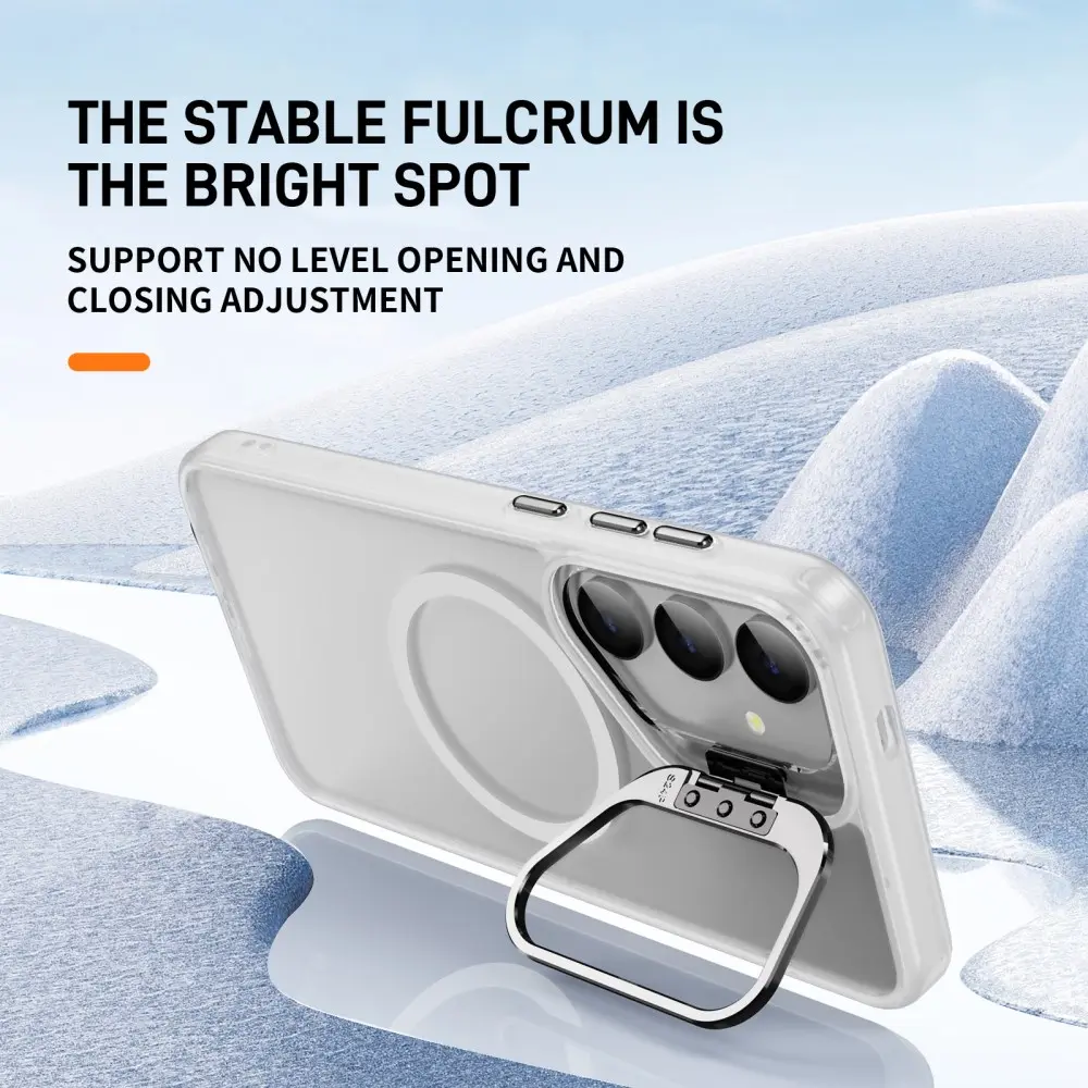 Samsung Galaxy S24 FE Hoesje MagSafe Back Cover met Camera Stand Transparant afbeelding 2
