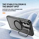 Samsung Galaxy S24 FE Hoesje MagSafe Back Cover met Camera Stand Zwart afbeelding 2
