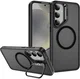 Samsung Galaxy S24 FE Hoesje MagSafe Back Cover met Camera Stand Zwart