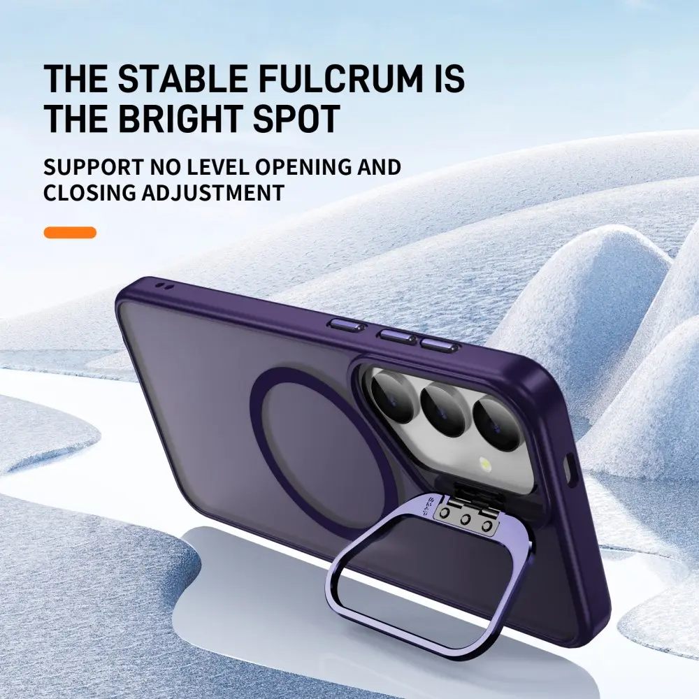 Samsung Galaxy S24 FE Hoesje MagSafe Back Cover met Camera Stand Paars afbeelding 2