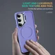 Samsung Galaxy S24 FE Hoesje MagSafe Back Cover met Camera Stand Licht Paars afbeelding 9