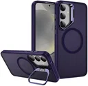 Samsung Galaxy S25 Plus Hoesje MagSafe Back Cover met Camera Stand Paars