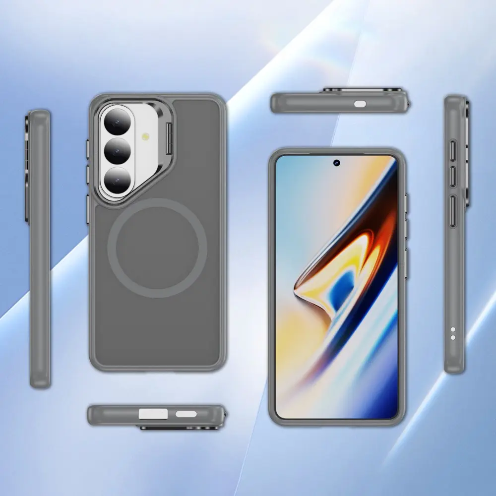 Samsung Galaxy S26 Hoesje MagSafe Back Cover met Camera Stand Grijs afbeelding 10