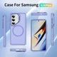 Samsung Galaxy S26 Plus Hoesje MagSafe Back Cover met Camera Stand Licht Paars afbeelding 10