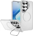 Samsung Galaxy S26 Ultra Hoesje MagSafe Back Cover met Camera Stand Transparant