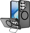 Samsung Galaxy S26 Ultra Hoesje MagSafe Back Cover met Camera Stand Zwart