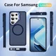 Samsung Galaxy S26 Ultra Hoesje MagSafe Back Cover met Camera Stand Blauw afbeelding 10
