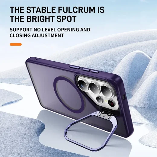 Samsung Galaxy S26 Ultra Hoesje MagSafe Back Cover met Camera Stand Paars afbeelding 8