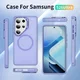 Samsung Galaxy S26 Ultra Hoesje MagSafe Back Cover met Camera Stand Licht Paars afbeelding 10