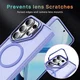 Samsung Galaxy S26 Ultra Hoesje MagSafe Back Cover met Camera Stand Licht Paars afbeelding 2