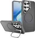 Samsung Galaxy S26 Ultra Hoesje MagSafe Back Cover met Camera Stand Grijs