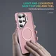 Samsung Galaxy S26 Ultra Hoesje MagSafe Back Cover met Camera Stand Roze afbeelding 5
