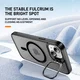 Apple iPhone 13 / 14 Hoesje MagSafe Back Cover met Camera Stand Zwart afbeelding 2