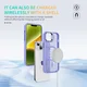 Apple iPhone 13 / 14 Hoesje MagSafe Back Cover met Camera Stand Licht Paars afbeelding 8