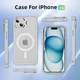 Apple iPhone 15 Hoesje MagSafe Back Cover met Camera Stand Transparant afbeelding 11