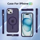 Apple iPhone 15 Hoesje MagSafe Back Cover met Camera Stand Paars afbeelding 10