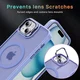 Apple iPhone 15 Hoesje MagSafe Back Cover met Camera Stand Licht Paars afbeelding 6