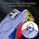 Apple iPhone 16 Hoesje MagSafe Back Cover met Camera Stand Licht Paars afbeelding 9