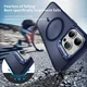 Apple iPhone 16 Pro Hoesje MagSafe Back Cover met Camera Stand Blauw afbeelding 4