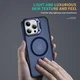 Apple iPhone 16 Pro Hoesje MagSafe Back Cover met Camera Stand Blauw afbeelding 9