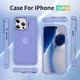 Apple iPhone 16 Pro Hoesje MagSafe Back Cover met Camera Stand Licht Paars afbeelding 10