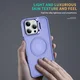 Apple iPhone 16 Pro Hoesje MagSafe Back Cover met Camera Stand Licht Paars afbeelding 5