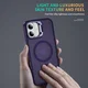 Apple iPhone 16 Plus Hoesje MagSafe Back Cover met Camera Stand Paars afbeelding 8
