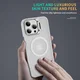 Apple iPhone 16 Pro Max Hoesje MagSafe Back Cover met Camera Stand Transparant afbeelding 8