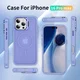 Apple iPhone 16 Pro Max Hoesje MagSafe Back Cover met Camera Stand Licht Paars afbeelding 8