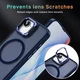 Apple iPhone 17e / 16e Hoesje MagSafe Back Cover met Camera Stand Blauw afbeelding 6
