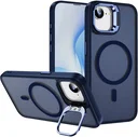 Apple iPhone 17e / 16e Hoesje MagSafe Back Cover met Camera Stand Blauw
