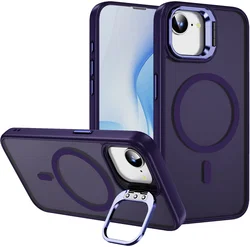 Apple iPhone 17e / 16e Hoesje MagSafe Back Cover met Camera Stand Paars afbeelding