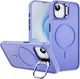 Apple iPhone 17e / 16e Hoesje MagSafe Back Cover met Camera Stand Licht Paars