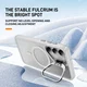 Samsung Galaxy S23 Hoesje MagSafe Back Cover met Camera Stand Transparant afbeelding 2