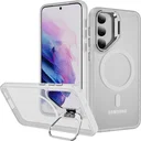 Samsung Galaxy S23 Hoesje MagSafe Back Cover met Camera Stand Transparant