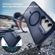Samsung Galaxy S23 Hoesje MagSafe Back Cover met Camera Stand Blauw afbeelding 4