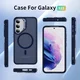 Samsung Galaxy S23 Hoesje MagSafe Back Cover met Camera Stand Blauw afbeelding 10
