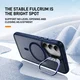 Samsung Galaxy S23 Hoesje MagSafe Back Cover met Camera Stand Blauw afbeelding 2