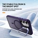 Samsung Galaxy S23 Hoesje MagSafe Back Cover met Camera Stand Paars afbeelding 2